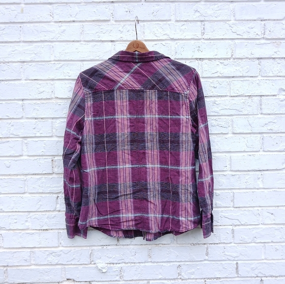 Harley Davidson Plaid Linen Blend Shirt size Large - Picture 5 of 5